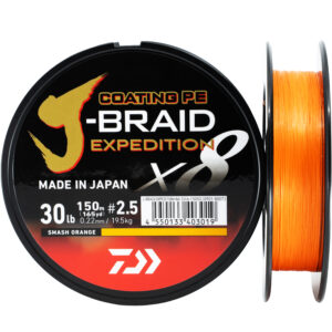DAIWA J BRAID EXPEDITION X8 150M. SMASH ORANGE
